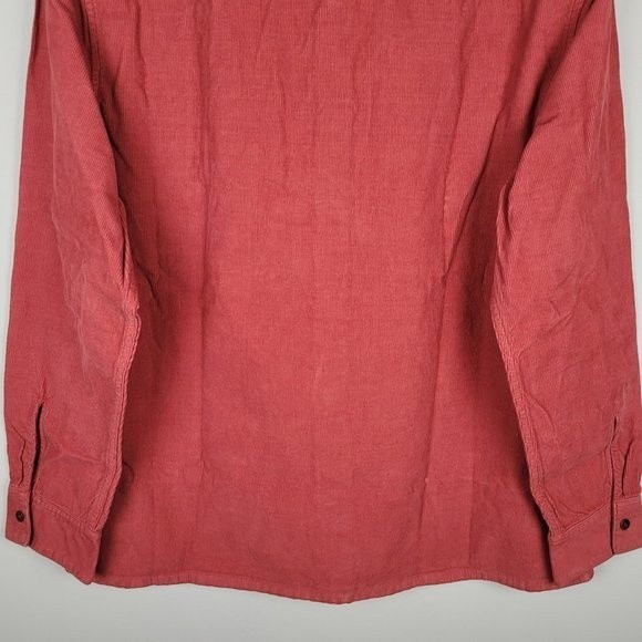 OUTERKNOWN $128 Townes Corduroy Button Shirt Henna Red Long Sleeve Size XL - Picture 8 of 13